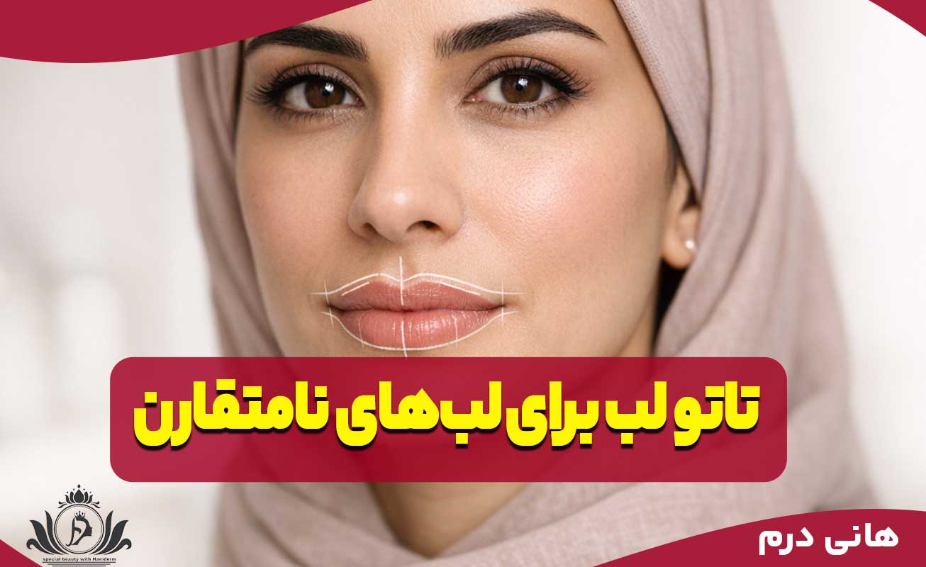 تاتو لب برای لب‌های نامتقارن